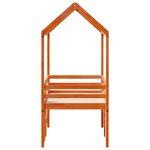 vidaXL Lit haut sans matelas cire marron 80x200 cm bois de pin massif