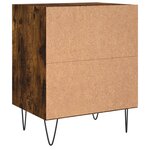 vidaXL Tables de chevet 2 Pièces chêne fumé 40x30x50 cm bois d'ingénierie