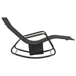 vidaXL Chaise longue Acier et textilène Noir