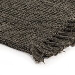 vidaXL Couverture en coton 125 x 150 cm Anthracite/Marron