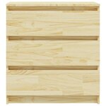 vidaXL Table de chevet 60x36x64 cm Bois de pin massif