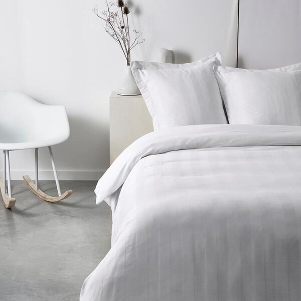 Parure de lit - 240 x 260 cm - 100  Satin de coton - Craie