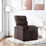 vidaXL Fauteuil inclinable Marron foncé Tissu
