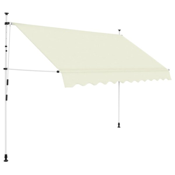 vidaXL Auvent manuel rétractable 250 cm Crème