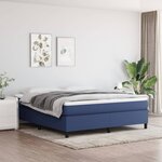 vidaXL Cadre de lit sans matelas bleu 180x200 cm tissu