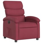 vidaXL Fauteuil inclinable électrique Rouge bordeaux Tissu