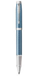 PARKER IM PREMIUM Stylo roller  Bleu gris  Recharge noire pointe fine  Coffret cadeau