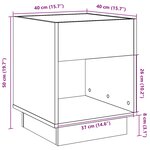 vidaXL Table basse avec LED infini chêne fumé 40x40x50 cm