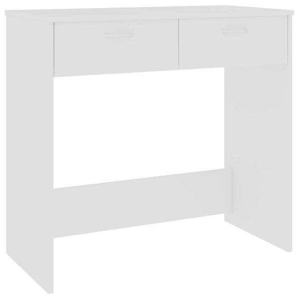 Bureau table poste de travail meuble d'ordinateur informatique étude 80 x 40 x 75 cm bois d'ingénierie blanc 02_0023525