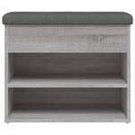 vidaXL Banc à chaussures sonoma gris 62x32x50 cm bois d'ingénierie