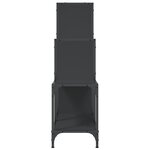 vidaXL Bibliothèque noir 92x30x102 cm bois d'ingénierie et métal