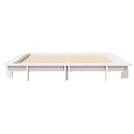 vidaXL Cadre de lit sans matelas blanc 135x190 cm bois de pin massif