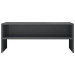 vidaXL Meuble TV Gris brillant 100x40x40 cm Bois d’ingénierie
