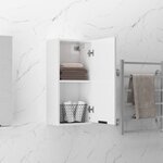 vidaXL Armoire de salle de bain murale Blanc brillant 32x20x67 cm