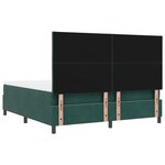 vidaXL Lit avec Sommier  Matelas & Banc Vert Foncé 180x200 cm en Velours