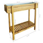 vidaXL Lit surélevé de jardin Bois massif d'acacia et zinc