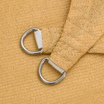 vidaXL Voile d'ombrage 160 g/m² carré sable 3 6x3 6 m PEHD