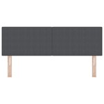 vidaXL Tête de Lit Design Simple Gris Foncé 140 cm en Tissu Corde