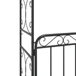 vidaXL Arche de jardin avec portail noir 108x45x235 cm acier