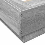 vidaXL Cadre de lit sonoma gris 75x190 cm bois d'ingénierie