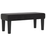 vidaXL Lit Box Spring avec Matelas & Banc Noir 100x200 cm Velours