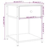 vidaXL Tables de chevet 2 Pièces sonoma gris 44x45x58 cm bois ingénierie