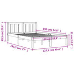 vidaXL Cadre de lit sans matelas cire marron 120x190cm bois pin massif