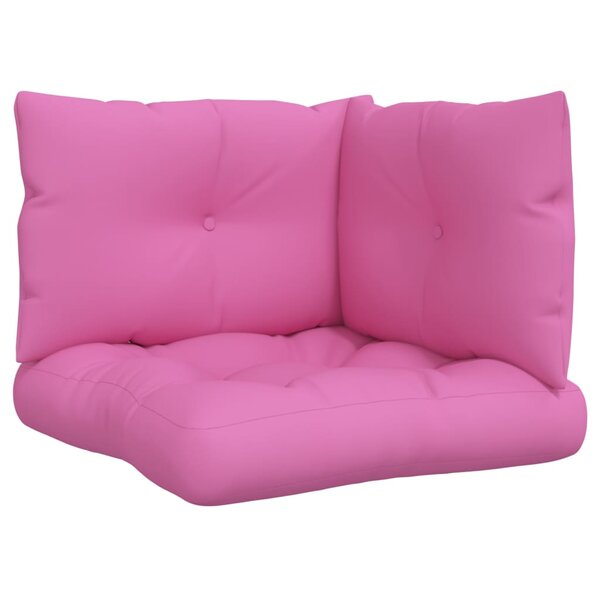 vidaXL Coussins de palette lot de 3 rose tissu Oxford