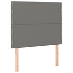 vidaXL Cadre de lit sans matelas gris foncé 100x200 cm tissu