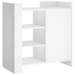 vidaXL Buffet blanc 73 5x35x75 cm bois d’ingénierie