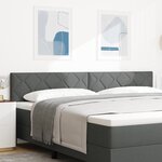 Tête de lit LED vidaXL Design Diamant Gris Foncé 200 cm Tissu
