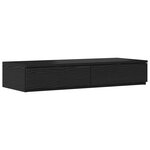 vidaXL Cadre de lit de rangement Noir Chêne 90x190 cm