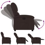 vidaXL Fauteuil inclinable Marron foncé Tissu
