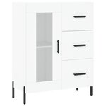 vidaXL Buffet haut Blanc 69 5x34x180 cm Bois d'ingénierie