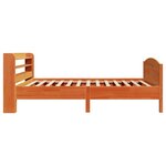 vidaXL Cadre de lit sans matelas cire marron 75x190 cm bois pin massif