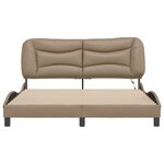 vidaXL Cadre de lit avec LED sans matelas cappuccino 160x200 cm