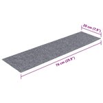 vidaXL Tapis d'escalier autocollants Rectangulaire 15 Pièces 76x20 cm