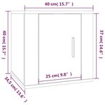 vidaXL Meuble TV mural Blanc brillant 40x34 5x40 cm