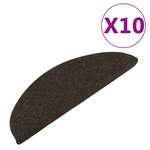 vidaXL Tapis d'escalier auto-adhésifs 10 Pièces anthracite 65x22 5x3 5 cm