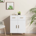 vidaXL Buffet blanc 69 5x34x89 cm bois d’ingénierie