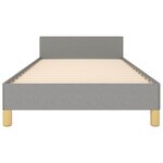 vidaXL Cadre de lit sans matelas gris clair 90x200 cm tissu