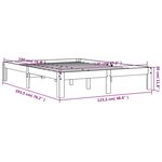 vidaXL Cadre de lit sans matelas cire marron 120x190cm bois pin massif