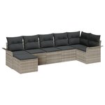 Ensemble de Canapés de Jardin 7 pièces vidaXL avec Coussins Gris Clair