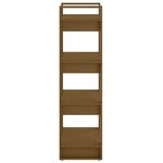 vidaXL Bibliothèque/Cloison Marron miel 60x35x125 cm Bois massif