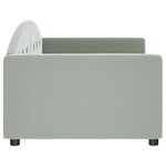 vidaXL Lit de repos sans matelas gris clair 90x200 cm velours