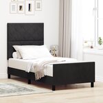 vidaXL Cadre de Lit Noir 100x200 cm en Velours