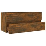 vidaXL Armoire de lavabo Chêne fumé 100x38 5x45 cm Bois d'ingénierie