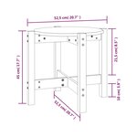 vidaXL Table basse Ø 52 5x45 cm Bois massif de pin