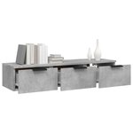 vidaXL Armoire murale Gris béton 102x30x20 cm Bois d'ingénierie
