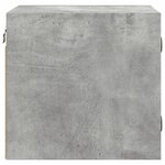 vidaXL Tables de chevet et portes vitrées 2 Pièces gris béton 35x37x35 cm